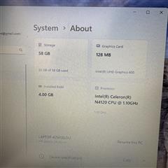 HP 14 inch Windows Laptop Intel Processor celeron N4120 4 GB Ram 58 GB Rose Gold